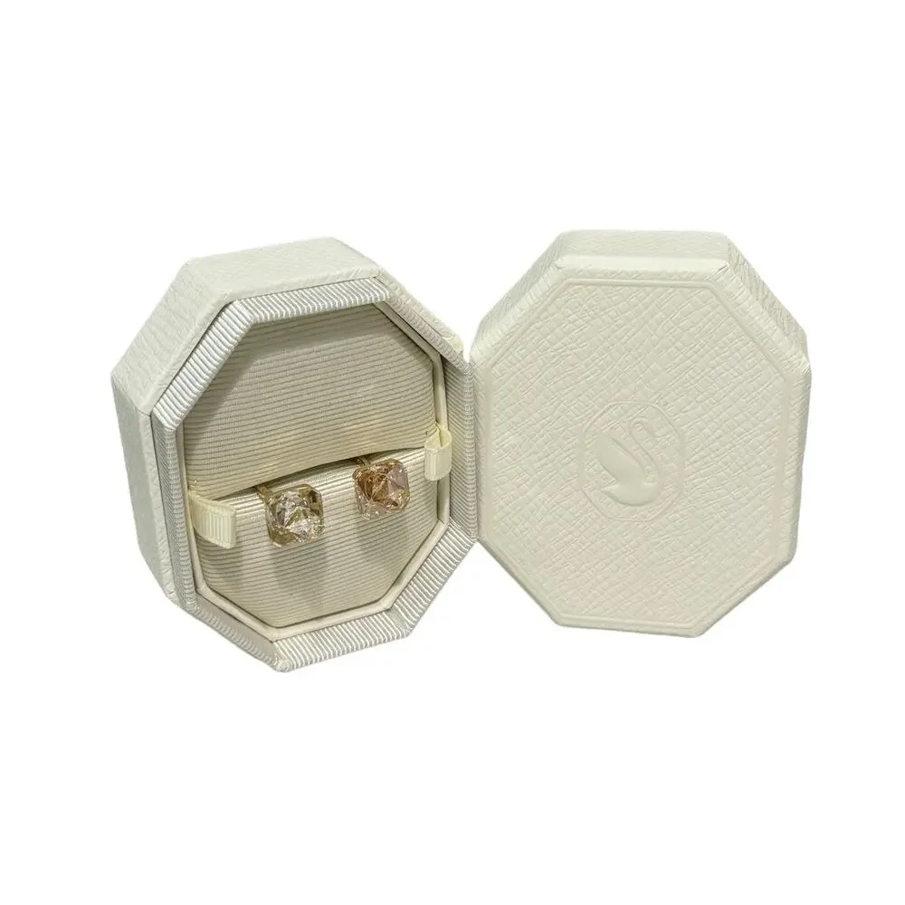 Swarovski Ortyx open ring Pyramid cut, Yellow, Gold-tone plated Size 55/7 new
